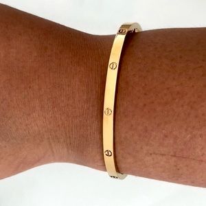 Gold Screw Small Model Bracelet